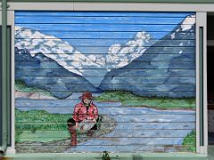 02B Mural Of Man Panning For Gold On A Building In Skagway Alaska